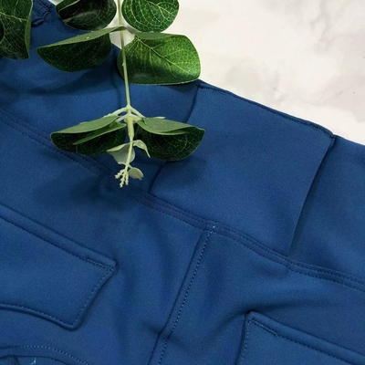 Blue Winter Equestrian Burshed Breeches Full Seat Silicone Horse Riding Pants With Pocket