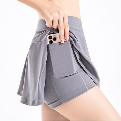 Ladies Sports Golf Pleated Tennis Skirt With Pockets High Waist Athletic Skorts