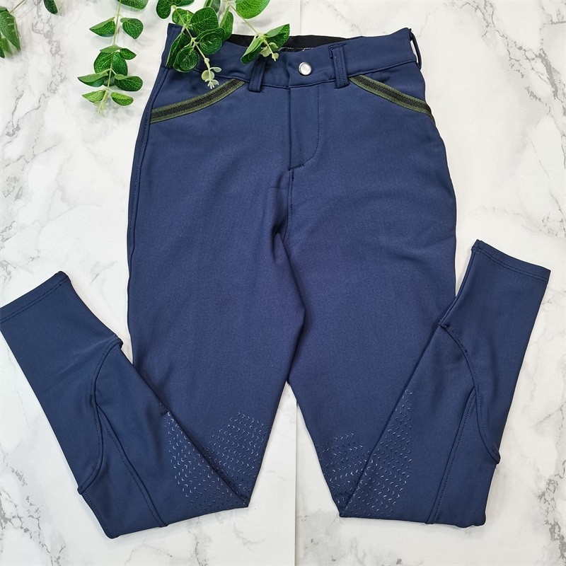 Navy Equestrian Breeches Little Boys Knee Siliocne Horse Riding Pnats